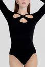 Black Cross Over Sculpting T-Shirt, Image 3 of 5