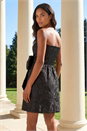 Black Strapless Brocade Bow Dress , Image 3 of 4