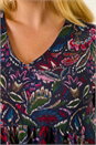 Navy  Paisley Soft Stretch V-Neck Dress, Image 5 of 5