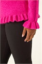 PINK Petite Flute Hem Knit Jumper, Image 5 of 5