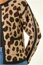 Natural  Animal Print Knit Cardigan, Image 5 of 5
