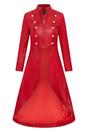 Red Gothic Full Edwardian Leather Coat, Image 1 of 5