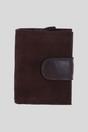 Brown Suede & Leather RFID Protected Trifold Purse, Image 1 of 4
