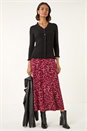 Black V-Neck Ruffle Knit, Image 3 of 6