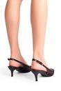 Black Roue Black Slingback Mid Court Heels, Image 3 of 4