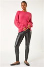 Black Faux Leather Stretch Legging, Image 2 of 5