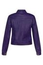 Purple Womens Leather Moto Biker Jacket-Braga, Image 4 of 5