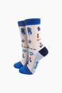 Cream Scotland Landmarks Bamboo Socks in Cream, Image 1 of 4