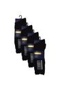 Black 12 Pair 100% Egyptian Cotton Ribbed Socks, Image 2 of 3
