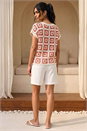 Orange Crochet Knitted Top, Image 3 of 4