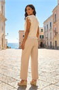 Cream  Frill Lace Knitted Top, Image 3 of 4