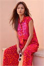 Pink Animal Print Embellished Blouse, Image 4 of 4