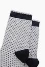 Grey Sock Talk Grey Polka Dots Combed Cotton Glitter Socks, Image 4 of 4