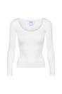 White Long Sleeve Sculpting Top Smooth Fit, Image 1 of 5