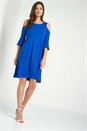 Royal Blue Flute Sleeve Dress, Image 3 of 5