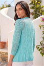 Light Blue  Light Weight Stitch Cardigan, Image 3 of 4