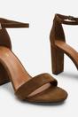 Khaki 'Skye' Strappy Block Heels Buckle, Image 4 of 5
