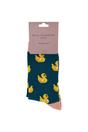 Teal 1 Pack Novelty Teal Rubber Duck Bamboo Socks, Image 2 of 5