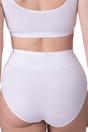 White 4 Pack Plain Hi Waisted Cotton Briefs, Image 3 of 5