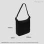 Black 'BIANCA' Pebble Grain Leather Slouchy Hobo Bag, Image 4 of 4