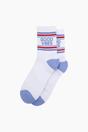 White Good Vibes Novelty Cotton Sports Socks, Image 3 of 4