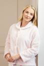 Pink Camille Lingerie Pink Supersoft Button Front Bed Jacket, Image 2 of 5
