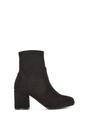 Black XY LONDON Black 'Rogue' Mid Block Heeled Ankle Booties, Image 1 of 6