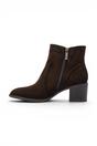 Dark Brown Leather Heeled Ankle Boots - 25313-47, Image 4 of 7