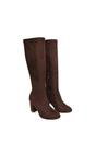 Brown XY LONDON Brown 'Clementine' High Block Heel Knee High Boots, Image 6 of 6