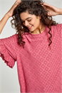 Rose Frill Sleeve Broderie Top, Image 1 of 5