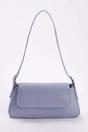 Blue WOVCOR Blue Flap Over Baguette Shoulder Bag, Image 1 of 4
