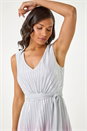 PINK Pleated Ombre Midi Dress, Image 4 of 5