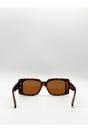 Brown Oversized Square Frame in Tortoiseshell, Image 4 of 6