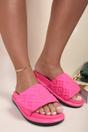 Fuchsia iKrush Fuchsia Josie Flatform Sandals, Image 4 of 6