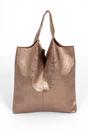Champagne Metallic Italian Leather Shoulder Bag, Image 2 of 4