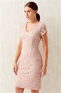 Rose V-Neck Lace Dress, Image 1 of 3