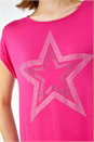 Pink Embellished Star Print T-Shirt , Image 5 of 5