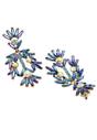 Blue AVANT-GARDE PARIS Blue Diva Collection Fancy Floral Plume Earrings, Image 3 of 5