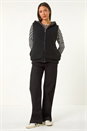 Black Reversible Hooded Knit Gilet, Image 2 of 8