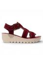 Red Womens Comfort Wedge Sandals -YUDD236FLY, Image 1 of 4