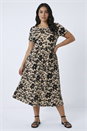 Stone Curve Floral Print Pocket Midi Dress, Image 2 of 5