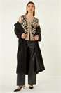 Tan Animal Print Tie Front Knit Top, Image 2 of 7