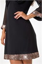 Bronze Contrast Sequin Cuff Dress, Image 5 of 5