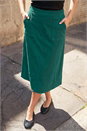 Dark Green Petite Cord Pocket Skirt, Image 1 of 4