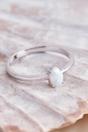 Silver Sterling Silver White Opal Adjustable Ring, Image 3 of 3