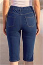 Indigo Denim Stretch Knee Length Pedal Pusher, Image 3 of 4