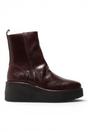 Wine Womens Leather Ankle Boots-HEIJ271, Image 1 of 5