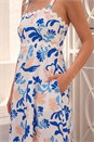 White Abstract Ric Rac Maxi Dress, Image 4 of 4
