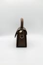 Brown Small Crossbody Hard Top Handle Bag in Brown, Image 5 of 6