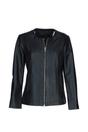 Black Ashwood Leather Black Real Leather Casual Collarless Jacket, Image 2 of 5